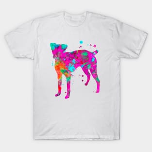 Brazilian Terrier Dog Watercolor Painting T-Shirt